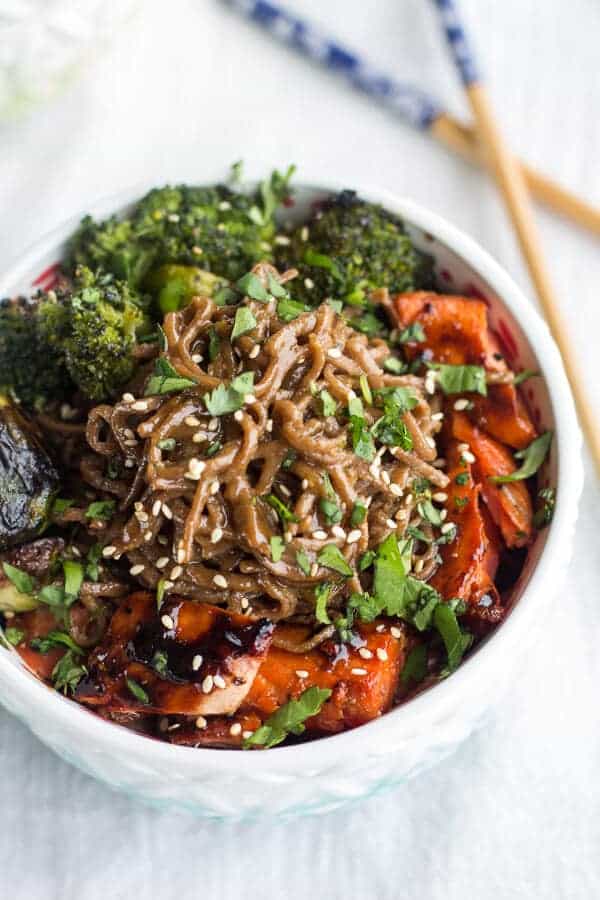 Hoisin Caramelized Salmon and Sesame Soba Noodle Bowls | halfbakedharvest.com