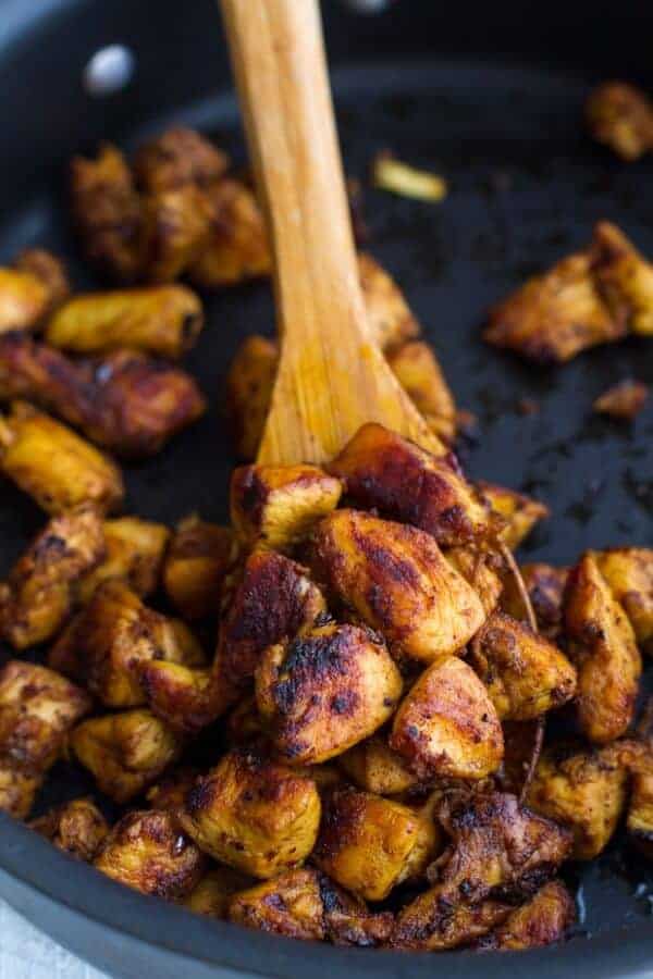 Jamaican Jerk Chicken, Fried Plantain and Coconut Fried Quinoa with Macadamia Nuts | halfbakedharvest.com