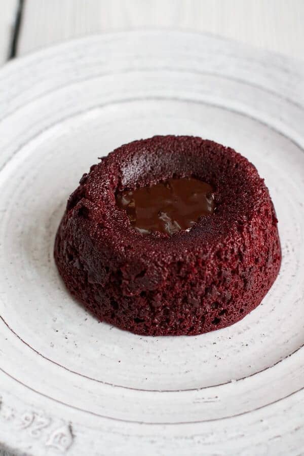 Red Velvet Molten Chocolate Lava Cakes with Chocolate Ganache Center | halfbakedharvest.com