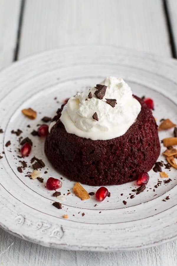 Red Velvet Molten Chocolate Lava Cakes with Chocolate Ganache Center | halfbakedharvest.com