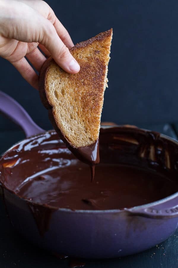 Toasted Fluffernutters with Cabernet Chocolate Fondue | halfbakedharvest.com