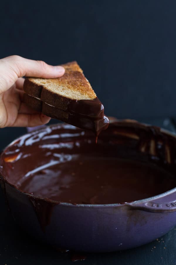 Toasted Fluffernutters with Cabernet Chocolate Fondue | halfbakedharvest.com