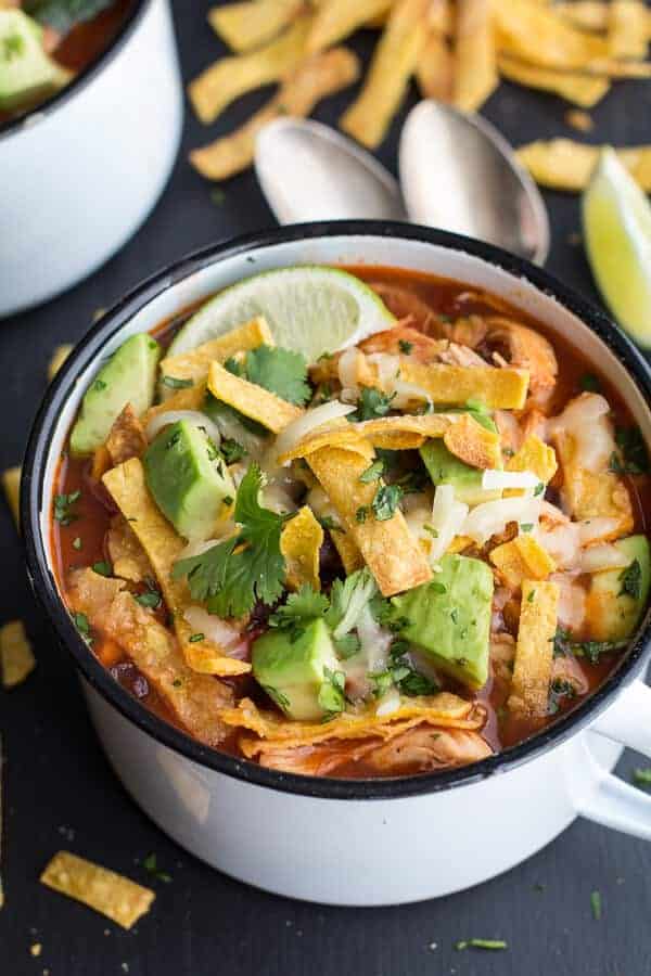 Chipotle Chicken Tortilla Soup | halfbakedharvest.com