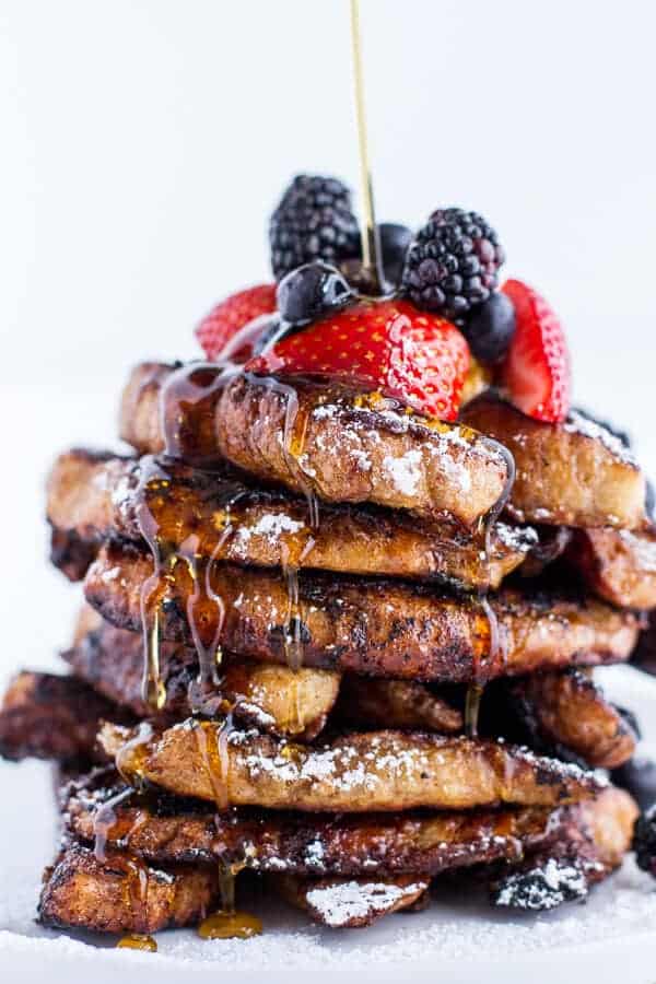 Coffee Caramelized Croissant French Toast Sticks | halfbakedharvest.com