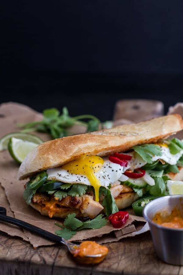 Mahi Mahi Banh Mi with Spicy Curried Mayo + Fried Eggs | halfbakedharvest.com @hbharvest