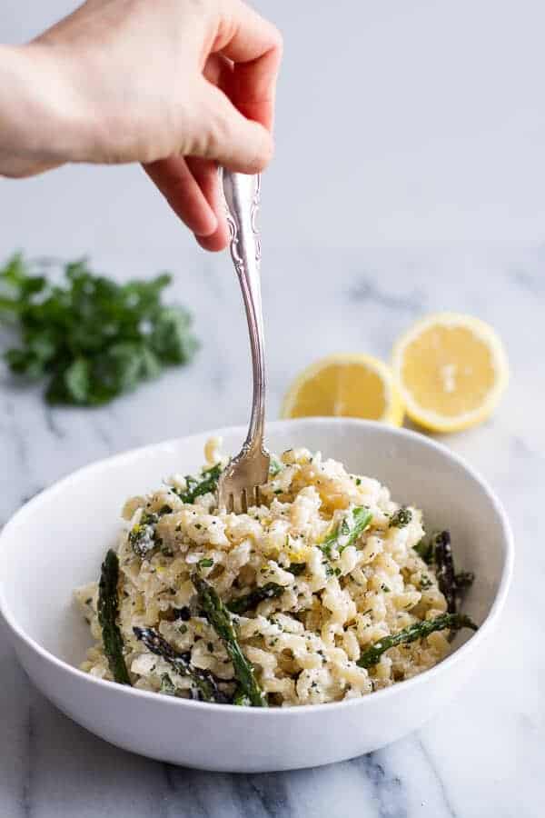 Simple Lemony Feta and Mascarpone Pasta with Grilled Asparagus | Simple Lemony Feta and Mascarpone Pasta with Grilled Asparagus | halfbakedharvest.com