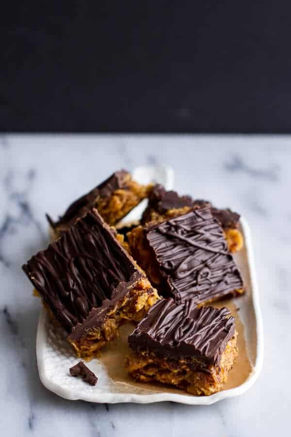 Super Healthy Peanut Butter Date Special K-Bars | halfbakedharvest.com