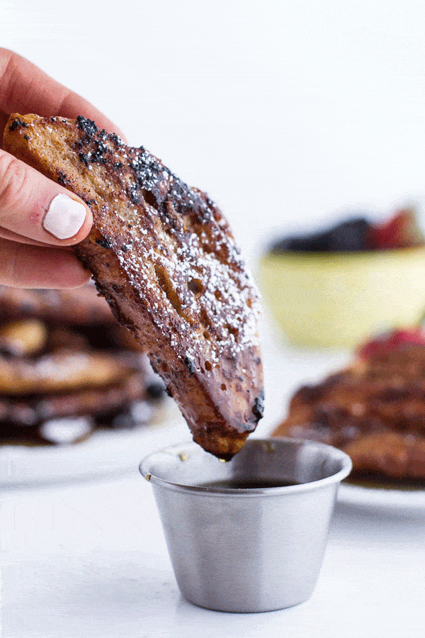 Coffee Caramelized Croissant French Toast Sticks | halfbakedharvest.com