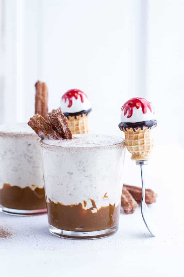 Churro Milkshakes with Dulce de Leche | halfbakedharvest.com