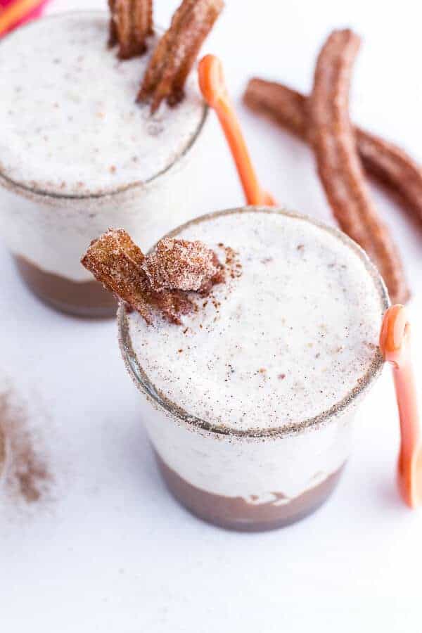 Churro Milkshakes with Dulce de Leche | halfbakedharvest.com