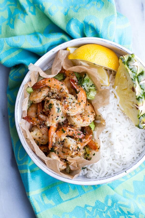 Hawaiian Shrimp Truck Special (Garlic Lemon Butter Shrimp) | halfbakedharvest.com