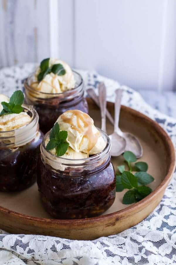 Kentucky Derby Mini Chocolate-Pecan Cakes with Vanilla Bourbon Smash Ice Cream | halfbakedharvest.com