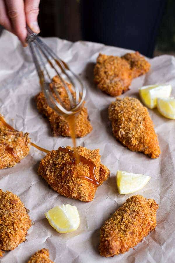 Oven-Fried Southern Chicken With Sweet Honey Bourbon Sauce | halfbakedharvest.com