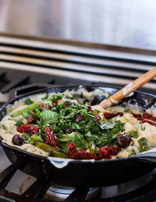 Quick and Simple Springtime Skillet Lasagna with a Mediterranean Kick | halfbakedharvest.com