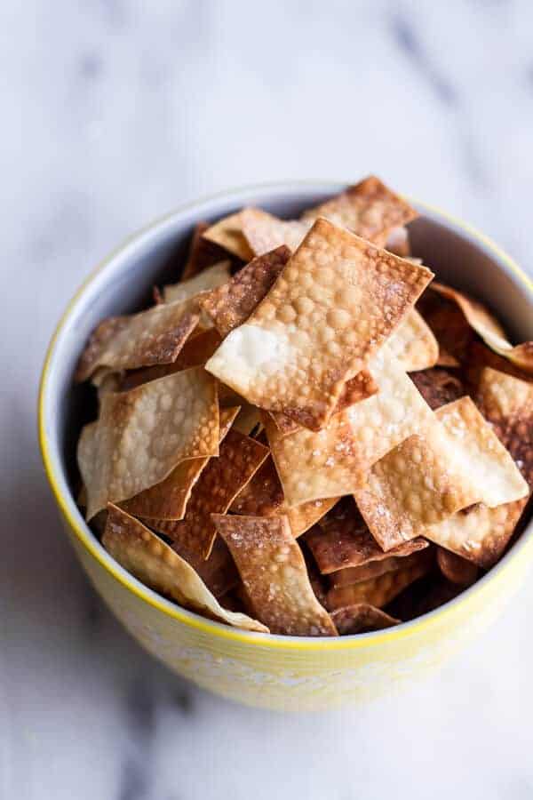 Seared Ahi Tuna Poke Salad with Hula Ginger vinaigrette + Wonton Crisps | halfbakedharvest.com