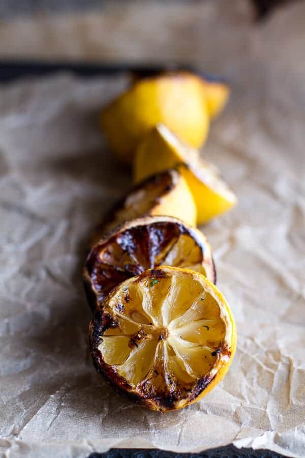 Spring Veggie + Lemon Moroccan Chicken Skewers with Minted Goat Cheese Yogurt | halfbakedharvest.com