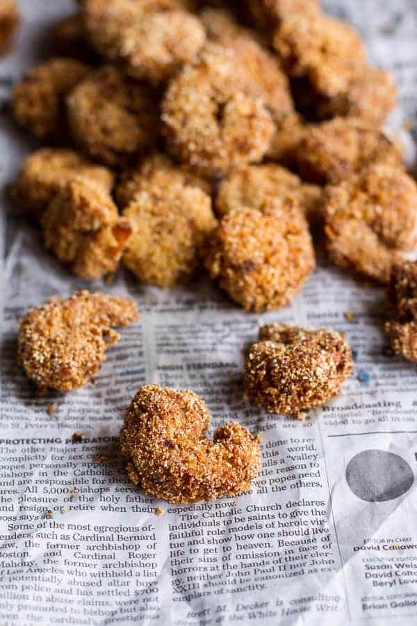 Cajun Shrimp 'n' Chips Po Boy Salad with Avocado Tarter Sauce | halfbakedharvest.com