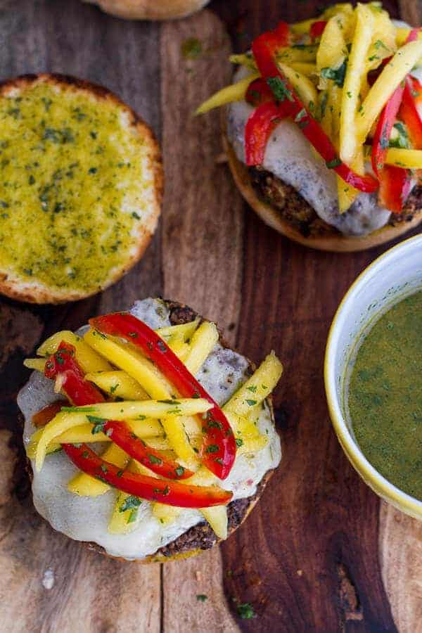 Cuban Black Bean and Rice Mojo Burgers with Slaw + Garlic Tostones | halfbakedharvest.com