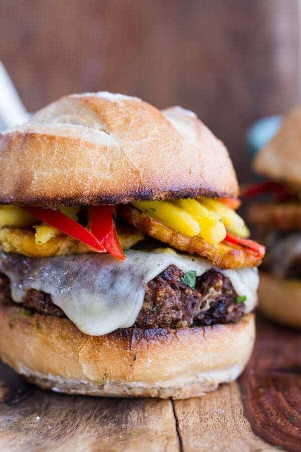 Cuban Black Bean and Rice Mojo Burgers with Slaw + Garlic Tostones | halfbakedharvest.com