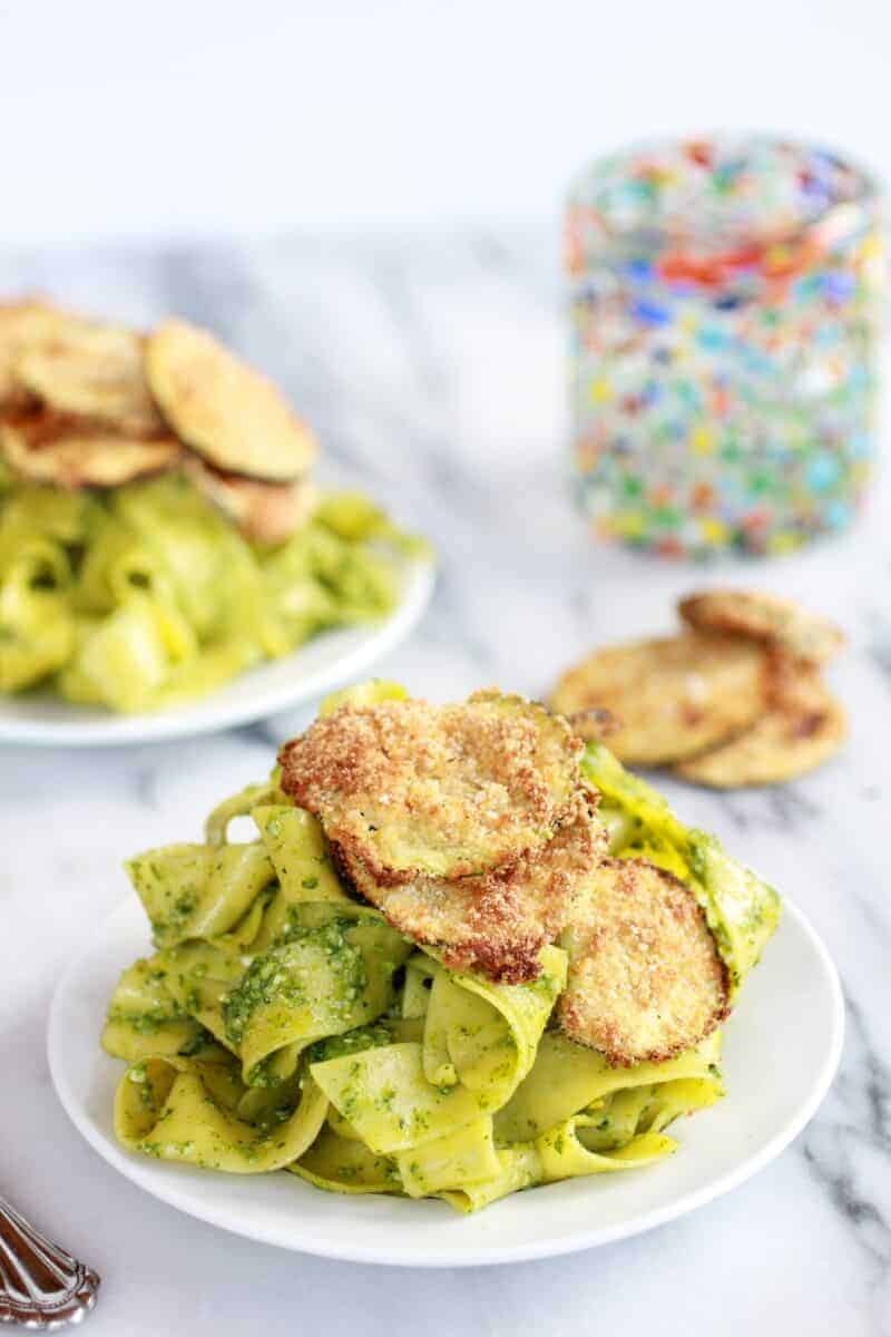 Fried-Zucchini-and-Mint-+-Pistachio-Pesto-Pappardelle-Pasta-1