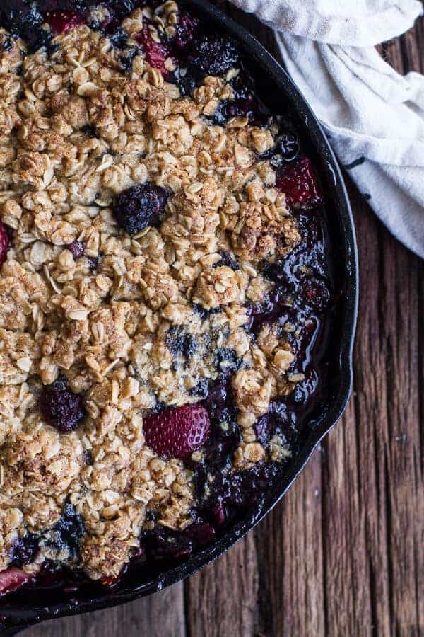 Triple Berry Kahlua Crisp with Double the Crumble | halfbakedharvest.com