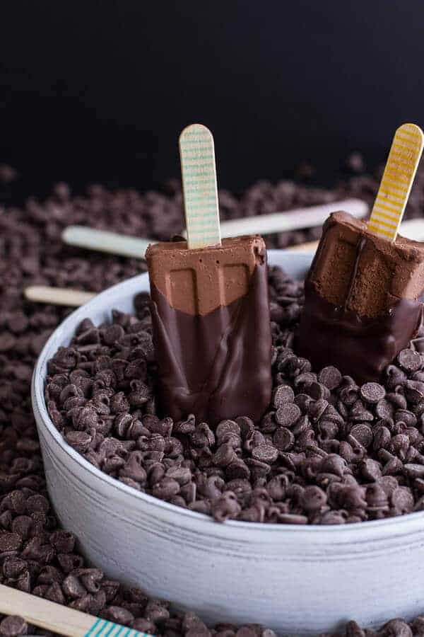 Vegan Chocolate Fudge Popsicles | halfbakedharvest.com