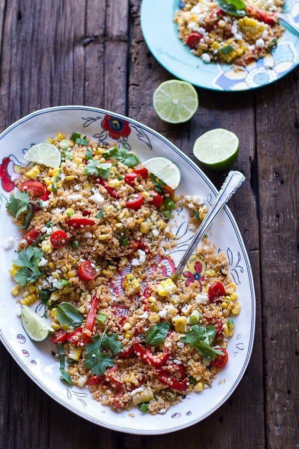 Summer Grilled Mexican Street Corn Quinoa Salad | halfbakedharvest.com
