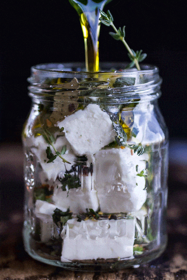 Greek Olive Pesto and Fried Zucchini Grilled Pitas w/Marinated Feta + Garbanzo Beans | halfbakedharvest.com