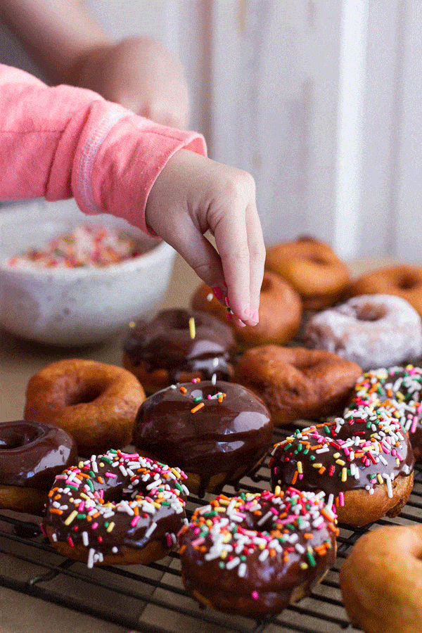 Coconut Iced Coffee...with Mini Chocolate Glazed Coffee Doughnuts | halfbakedharvest.com