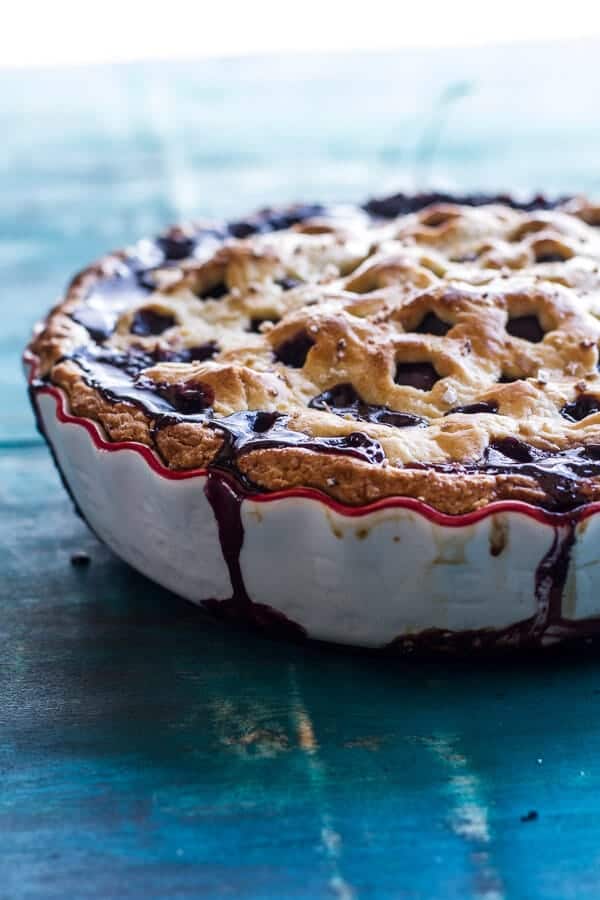 Vanilla Bourbon Cherry-Blueberry Pie | halfbakedharvest.com