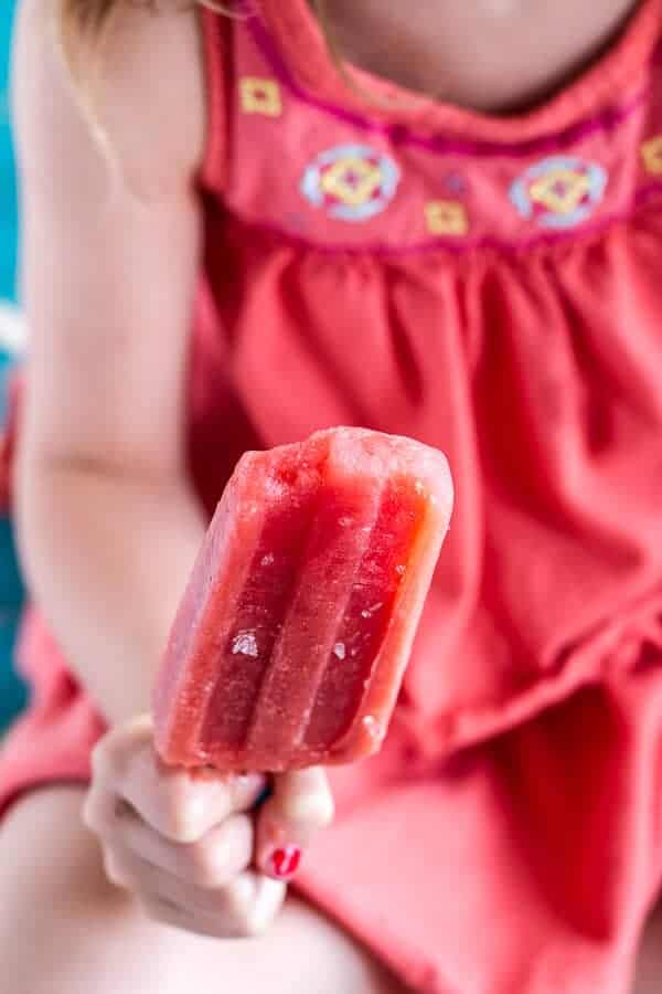 2-Ingredient Strawberry Popsicles | halfbakedharvest.com @hbharvest