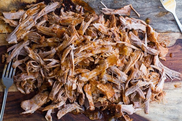 Crockpot Enchilada Pork Tacos w/Sweet Corn Slaw | halfbakedharvest.com @hbharvest