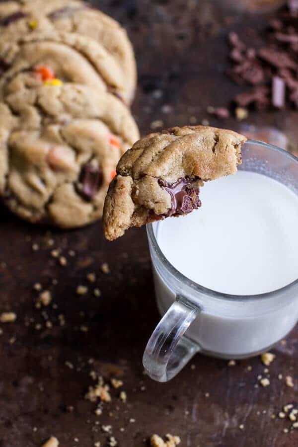Double Trouble Chocolate Chunk Peanut Butter Honey Cookies | halfbakedharvest.com @hbharvest