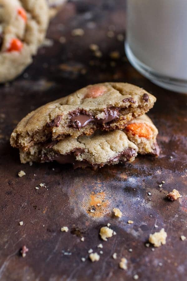 Double Trouble Chocolate Chunk Peanut Butter Honey Cookies | halfbakedharvest.com @hbharvest