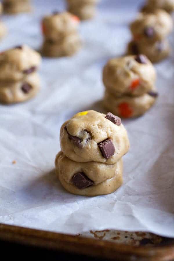 Double Trouble Chocolate Chunk Peanut Butter Honey Cookies | halfbakedharvest.com @hbharvest