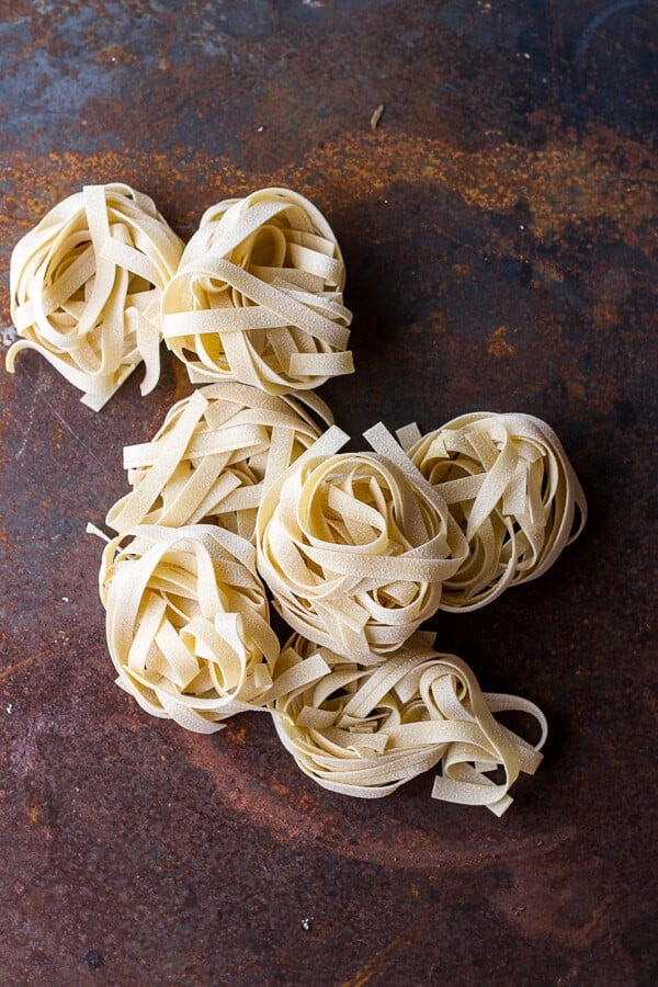 Garlic and Herb Roasted Cherry Tomato Carbonara w-Crispy Prosciutto + Burrata | halfbakedharvest.com @hbharvest