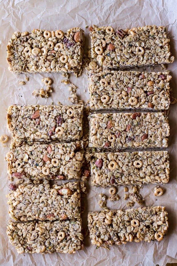 Milk Chocolate Dipped Zucchini Granola Bars | halfbakedharvest.com @hbharvest