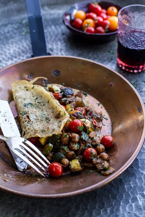 Rava Dosa (Indian Crepes) with Summer Squash + Tomato Chickpea Masala | halfbakedharvest.com @hbharvest