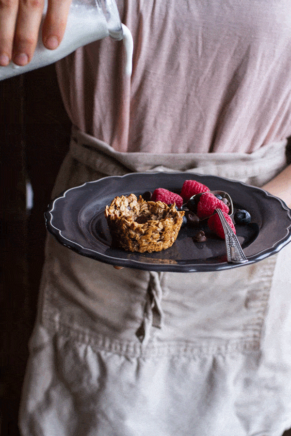 Oatmeal Chocolate Chip Cookie 'n' Milk Breakfast Cups | halfbakedharvest.com @hbharvest