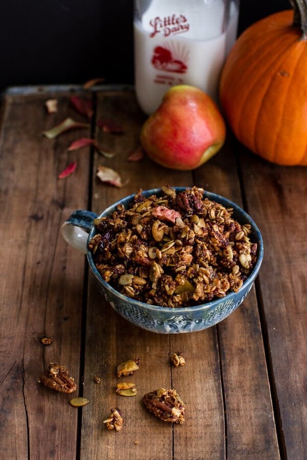 Brown Butter Pecan + Maple Quinoa Autumn Harvest Granola | halfbakedharvest.com @hbharvest