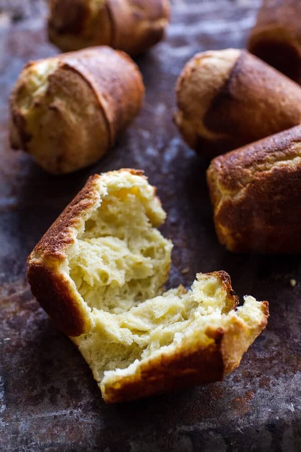 Crockpot BBQ Beer Pulled Chicken with Cheddar Corn Popovers | halfbakedharvest.com @hbharvest