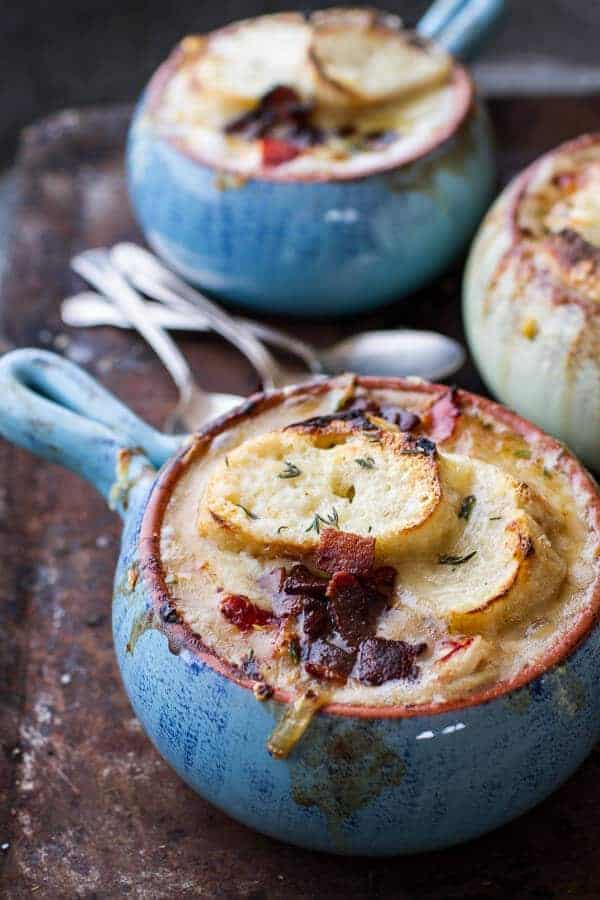 Late Summer Corn and Lobster French Onion Chowder with Gruyère Toasties | halfbakedharvest.com @hbharvest