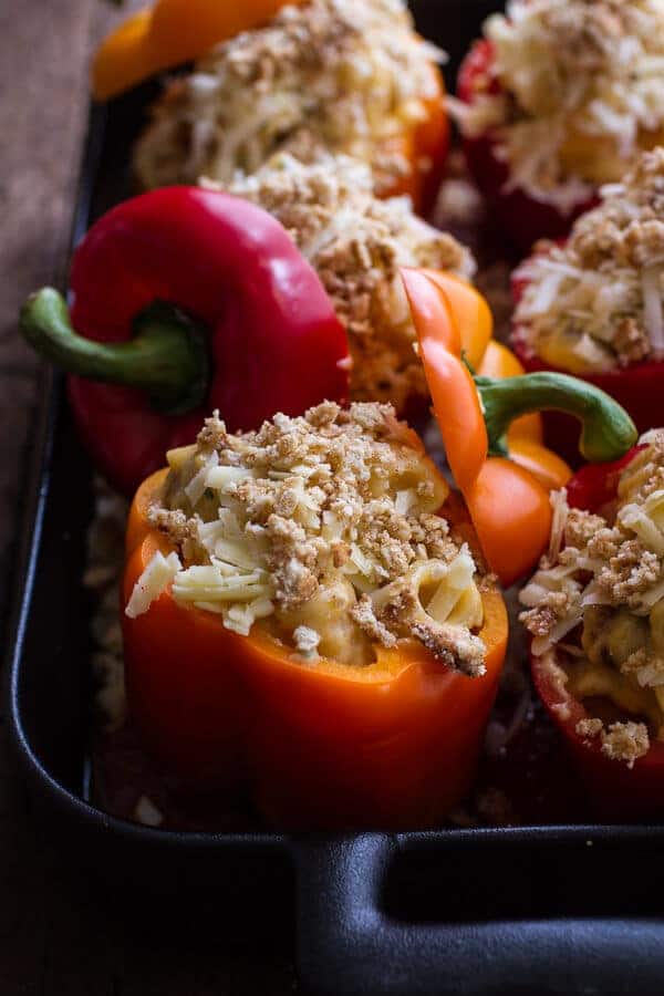 Mini Italian Meatball Mac and Cheese Stuffed Peppers | halfbakedharvest.com @hbharvest