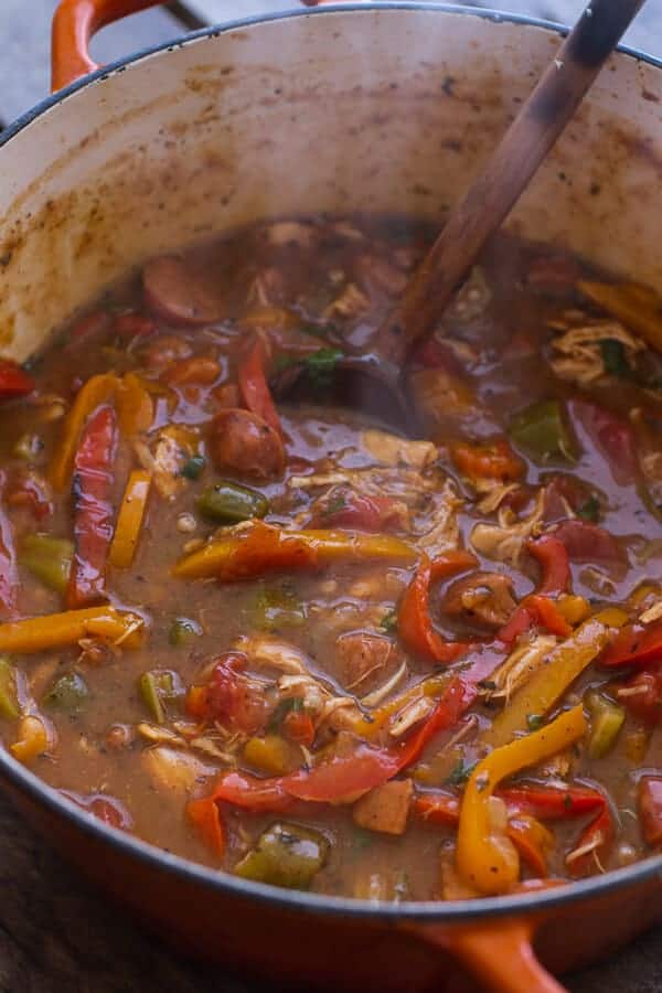 Quick Gumbo with Grilled Corn Grits + Smoky Chilied Brown Butter | halfbakedharvest.com @hbharvest
