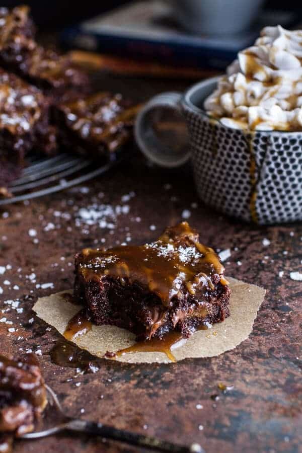Salted Caramel Mocha + Nutella Brownies | halfbakedharvest.com @hbharvest