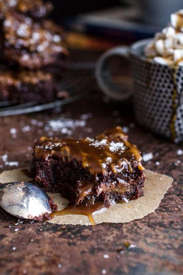 Salted Caramel Mocha + Nutella Brownies | halfbakedharvest.com @hbharvest