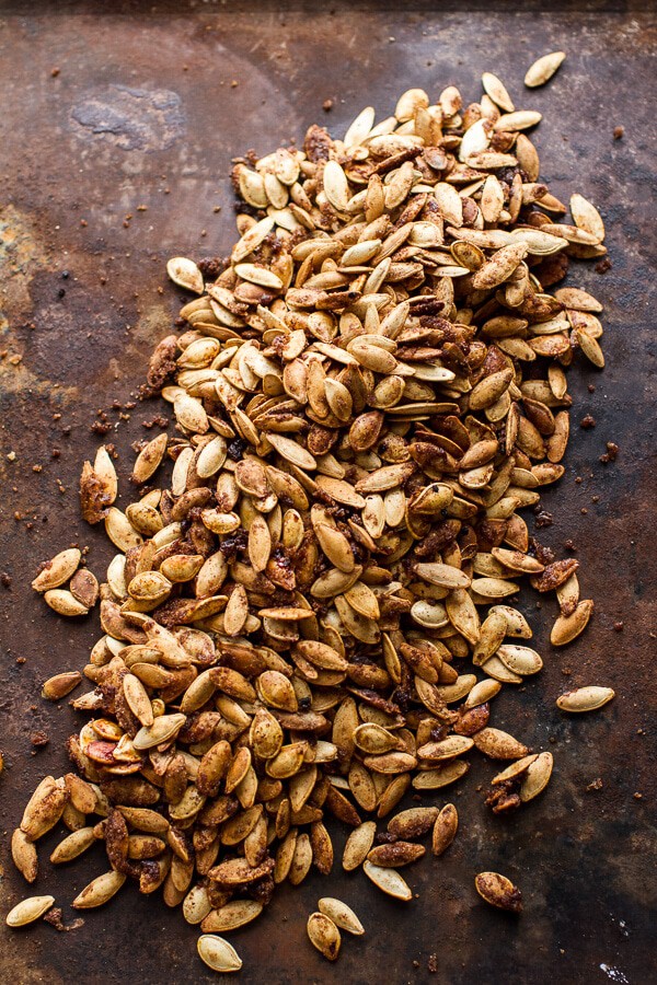 Crockpot Chipotle Pulled Pork Pumpkin Chili w/Cinnamon Roasted Pumpkin Seeds | halfbakedharvest.com @hbharvest