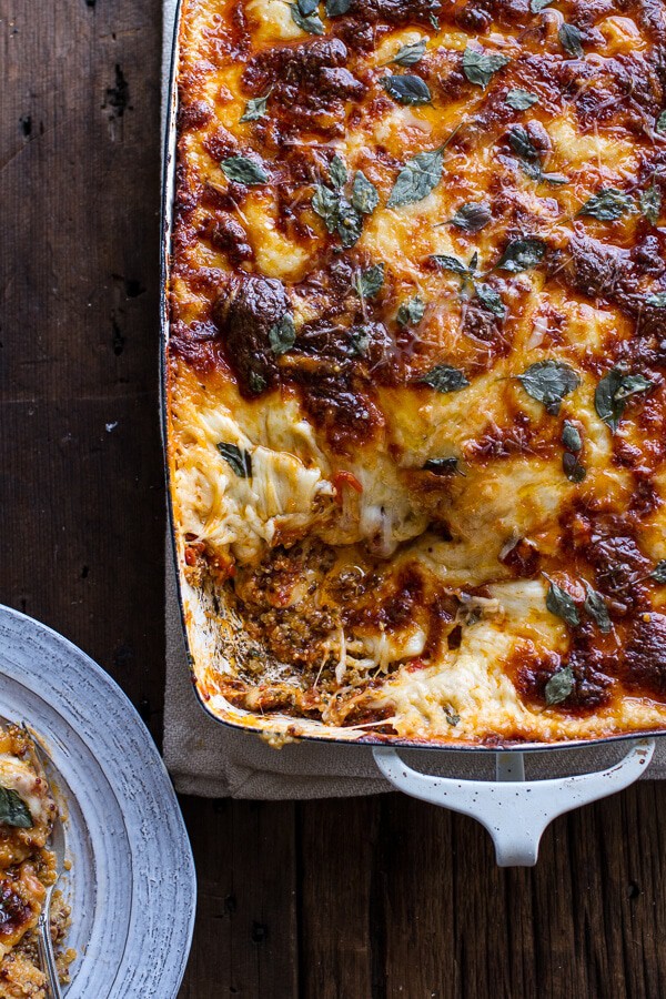 Italian Quinoa Risotto Lasagna w/Truffle Oil | halfbakedharvest.com @hbharvest