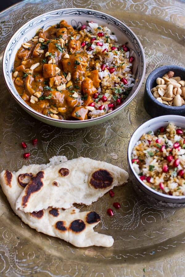 Thai Peanut Chicken and Pumpkin Curry w/Sticky Pomegranate Rice | halfbakedharvest.com @hbharvest