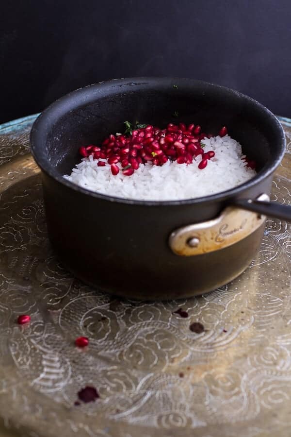 Thai Peanut Chicken and Pumpkin Curry w/Sticky Pomegranate Rice | halfbakedharvest.com @hbharvest